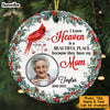 Personalized Heaven Is A Beautiful Place Memo Cardinal Photo Circle Ornament NB213 23O53 1