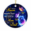 Personalized Memo Heaven Is A Beautiful Place Butterfly Circle Ornament NB186 30O47 1