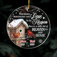 Personalized Memo Cardinal Someone We Love Is In Heaven Circle Ornament NB221 23O28 thumb 1