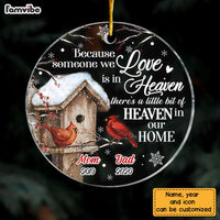 Personalized Memo Cardinal Someone We Love Is In Heaven Circle Ornament NB221 23O28 thumb 1