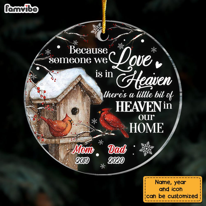 Personalized Memo Cardinal Someone We Love Is In Heaven Circle Ornament NB221 23O28 1