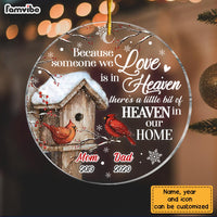 Personalized Memo Cardinal Someone We Love Is In Heaven Circle Ornament NB221 23O28 thumb 1