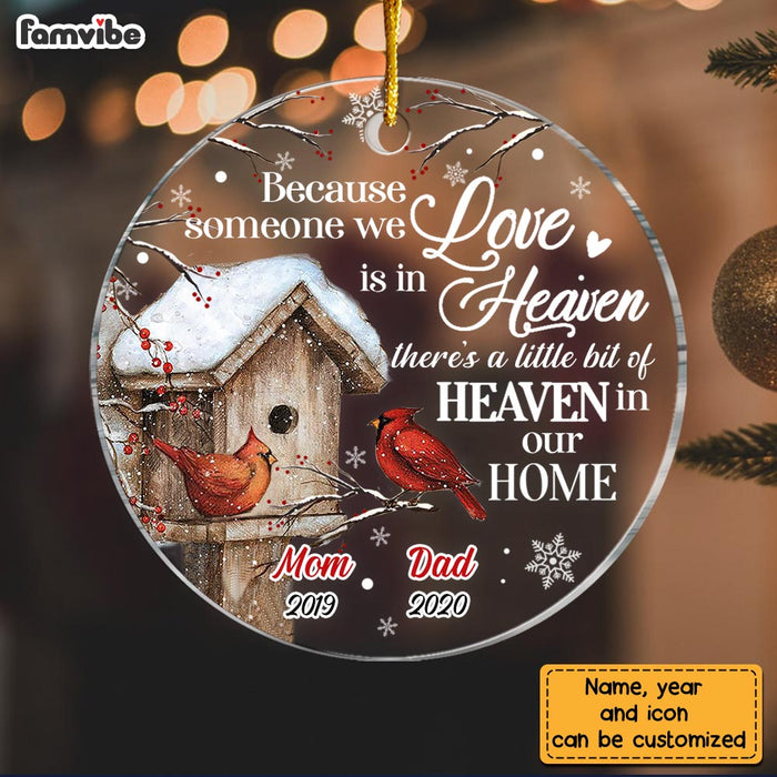Personalized Memo Cardinal Someone We Love Is In Heaven Circle Ornament NB221 23O28 1