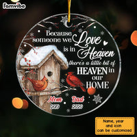 Personalized Memo Cardinal Someone We Love Is In Heaven Circle Ornament NB221 23O28 thumb 1
