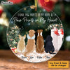 Personalized Dog Memo Paw Prints In My Heart Circle Ornament NB183 30O58 1