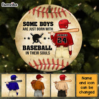 Personalized Love Baseball Circle Ornament NB183 30O28 thumb 1