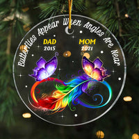 Personalized Butterfly Appear When Angles Are Near Memorial Mom Dad Circle Ornament NB182 58O47 thumb 1