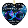 Personalized Memo Always On Our Minds  Forever In Our Hearts Heart Ornament NB182 32O58 1