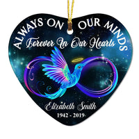 Personalized Memo Always On Our Minds  Forever In Our Hearts Heart Ornament NB182 32O58 thumb 1