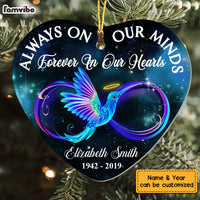 Personalized Memo Always On Our Minds  Forever In Our Hearts Heart Ornament NB182 32O58 thumb 1