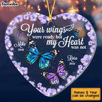 Personalized You Wings Were Ready Butterfly Memo Ornament Heart Ornament NB181 23O53 thumb 1