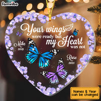 Personalized You Wings Were Ready Butterfly Memo Ornament Heart Ornament NB181 23O53 thumb 1