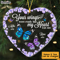 Personalized You Wings Were Ready Butterfly Memo Ornament Heart Ornament NB181 23O53 thumb 1
