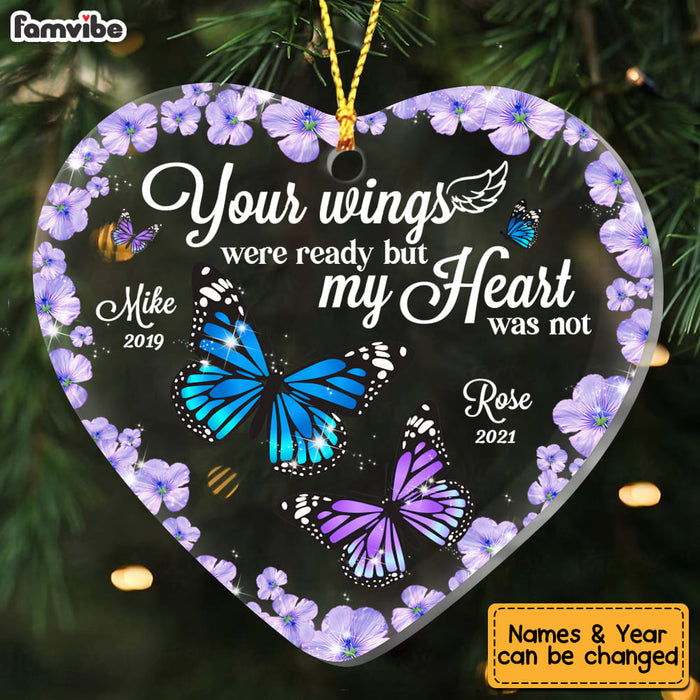 Personalized You Wings Were Ready Butterfly Memo Ornament Heart Ornament NB181 23O53 1