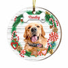 Personalized Dog Christmas Circle Ornament NB223 32O47 1