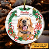 Personalized Dog Christmas Circle Ornament NB223 32O47 1