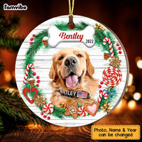Personalized Dog Christmas Circle Ornament NB223 32O47 thumb 1