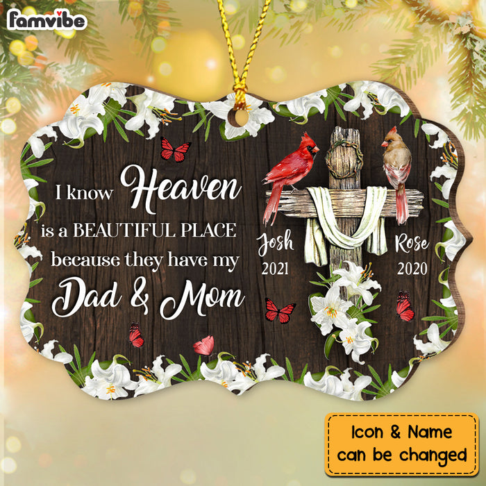 Personalized Memo Cardinal Heaven Is A Beautiful Place Benelux Ornament NB213 30O73 1
