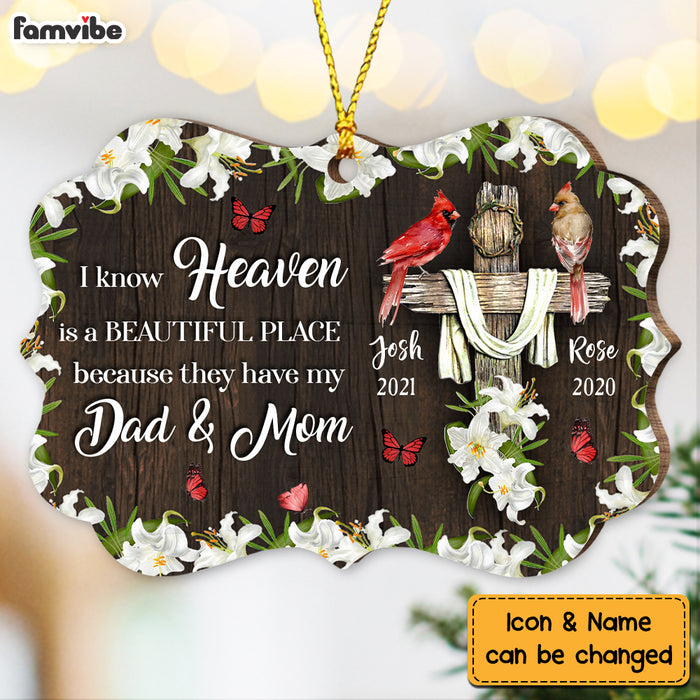 Personalized Memo Cardinal Heaven Is A Beautiful Place Benelux Ornament NB213 30O73 1