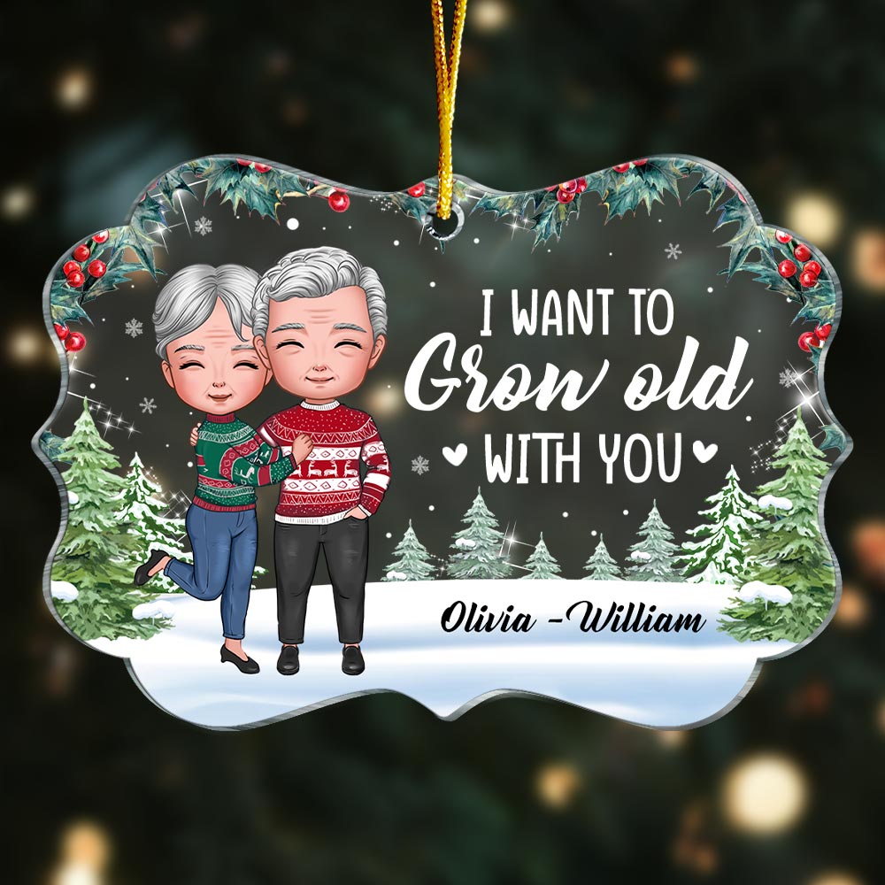 Personalized Couple Grow Old With You Christmas Benelux Ornament NB193 23O28 Primary Mockup