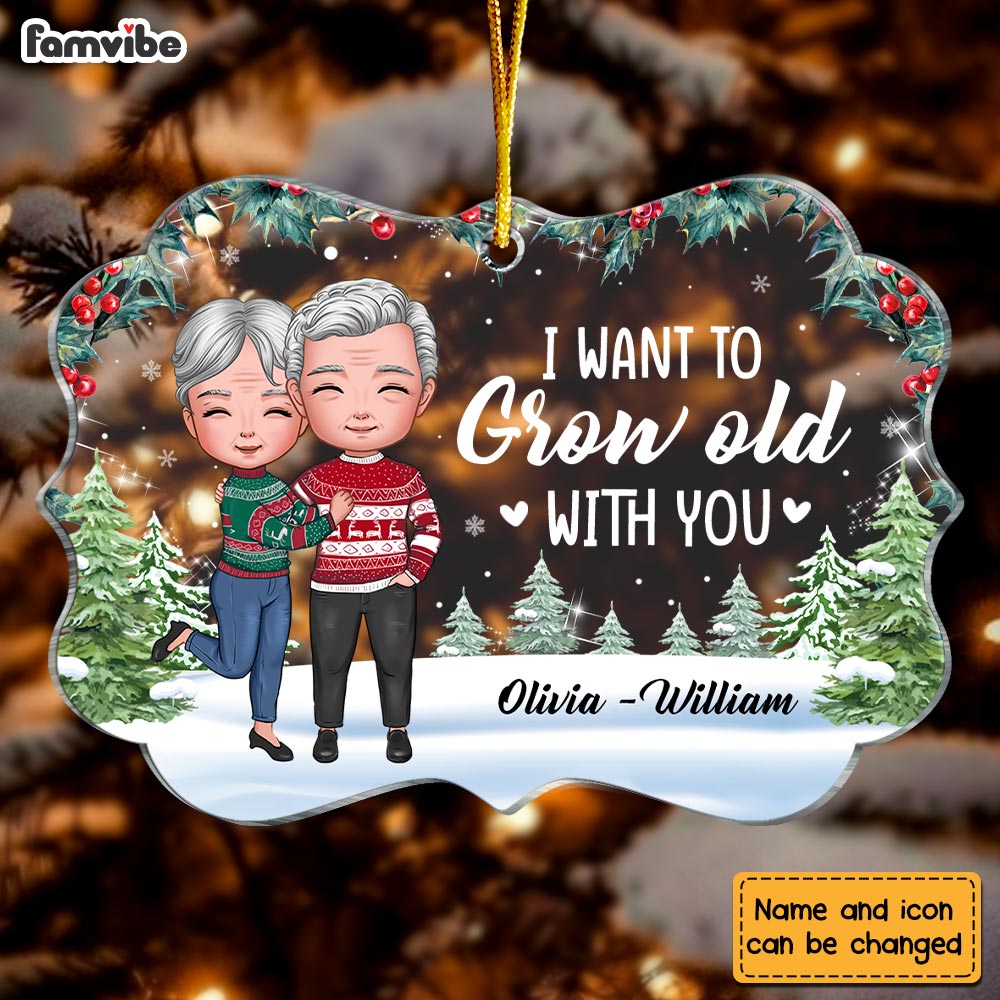 Personalized Couple Grow Old With You Christmas Benelux Ornament NB193 23O28 Primary Mockup