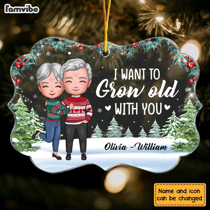 Personalized Couple Grow Old With You Christmas Benelux Ornament NB193 23O28 1