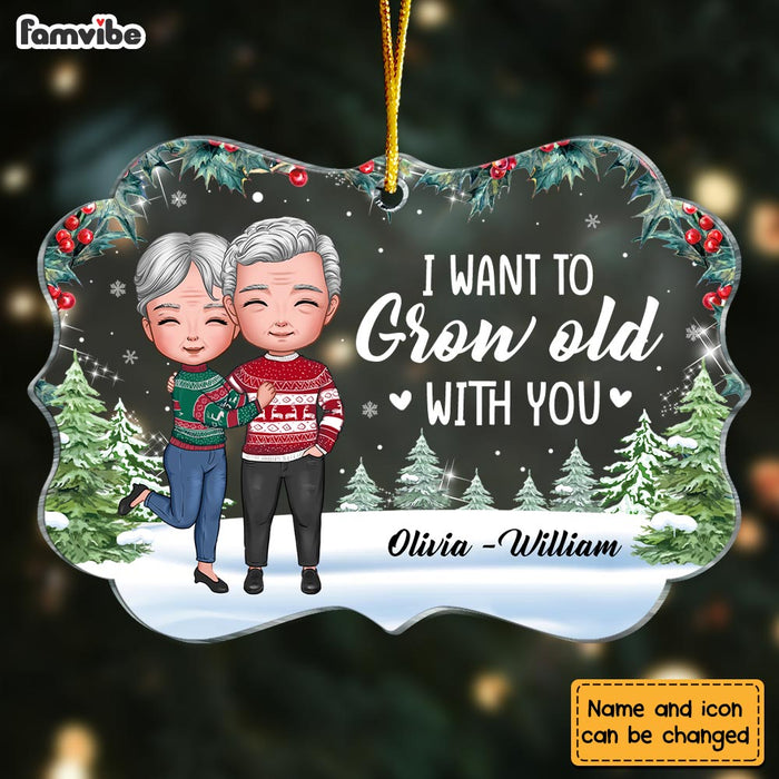 Personalized Couple Grow Old With You Christmas Benelux Ornament NB193 23O28 1