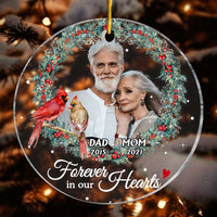 Personalized Forever In Our Hearts Photo Circle Ornament NB211 36O47 thumb 1