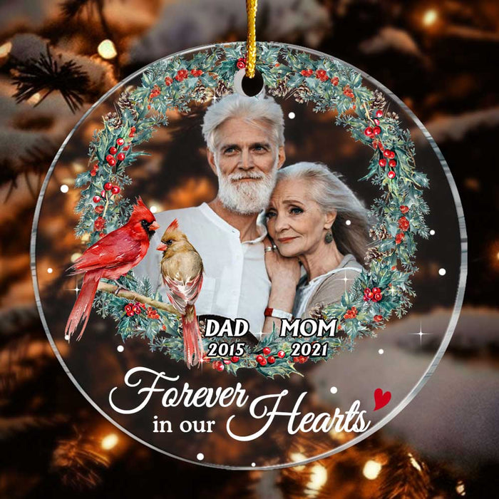 Personalized Forever In Our Hearts Photo Circle Ornament NB211 36O47 1