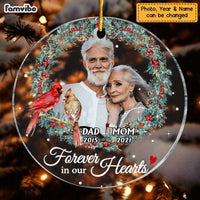 Personalized Forever In Our Hearts Photo Circle Ornament NB211 36O47 thumb 1