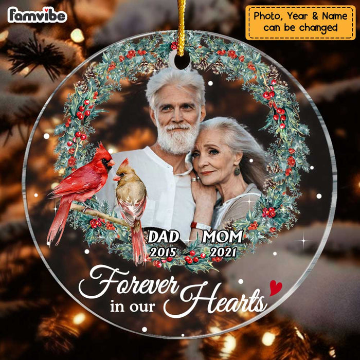 Personalized Forever In Our Hearts Photo Circle Ornament NB211 36O47 1