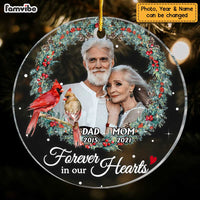Personalized Forever In Our Hearts Photo Circle Ornament NB211 36O47 thumb 1