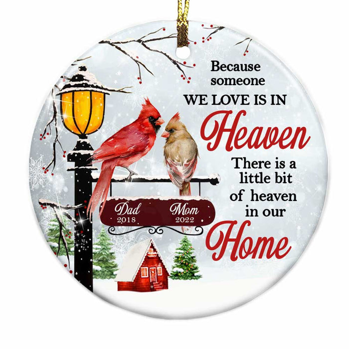 Personalized Memo Cardinal Heaven In Our Home Benelux Ornament NB212 30O28 1