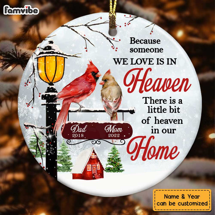 Personalized Memo Cardinal Heaven In Our Home Benelux Ornament NB212 30O28 1