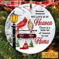 Personalized Memo Cardinal Heaven In Our Home Benelux Ornament NB212 30O28 thumb 1