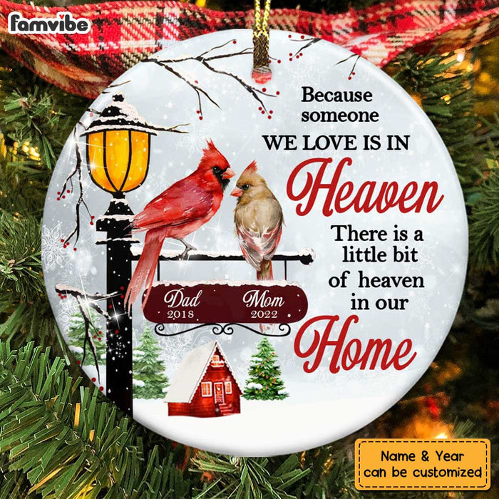 Personalized Memo Cardinal Heaven In Our Home Benelux Ornament NB212 30O28 1