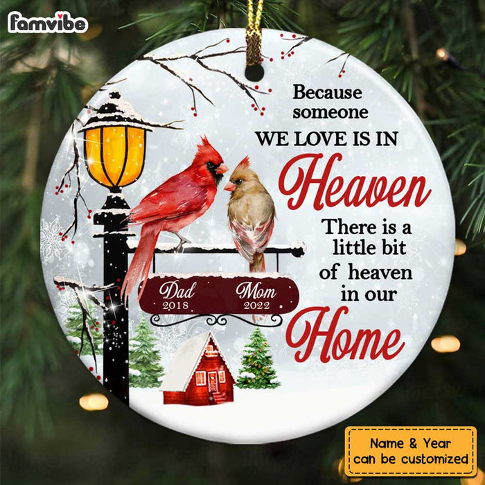 Personalized Memo Cardinal Heaven In Our Home Benelux Ornament NB212 30O28 1