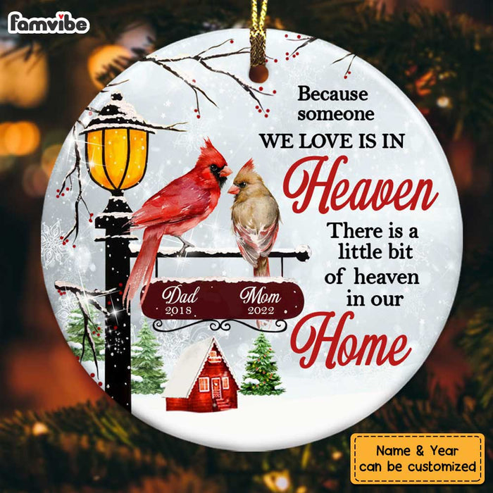 Personalized Memo Cardinal Heaven In Our Home Benelux Ornament NB212 30O28 1