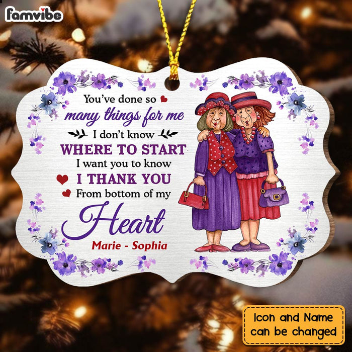 Personalized Thank You From The Bottom Of My Heart Old Friend Benelux Ornament NB215 32O47 1