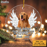 Personalized Dog Memo We Believe There Are Angels Among Us Circle Ornament NB192 32O28 thumb 1