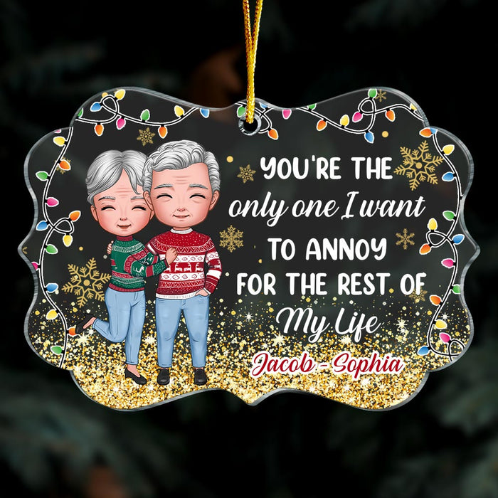 Personalized Couple You're The One I Want To Annoy Christmas Benelux Ornament NB211 23O28 1