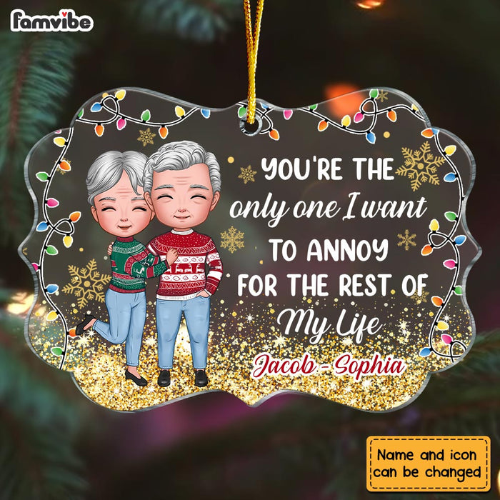 Personalized Couple You're The One I Want To Annoy Christmas Benelux Ornament NB211 23O28 1