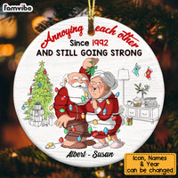 Personalized Couple Annoying Each Other Since Circle Ornament NB215 32O53 thumb 1