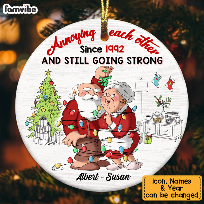 Personalized Couple Annoying Each Other Since Circle Ornament NB215 32O53 1