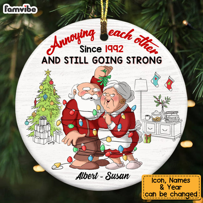 Personalized Couple Annoying Each Other Since Circle Ornament NB215 32O53 1