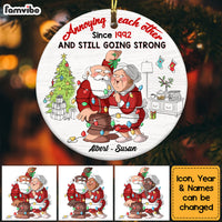Personalized Couple Annoying Each Other Since Circle Ornament NB215 32O53 thumb 1
