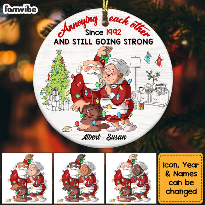 Personalized Couple Annoying Each Other Since Circle Ornament NB215 32O53 1