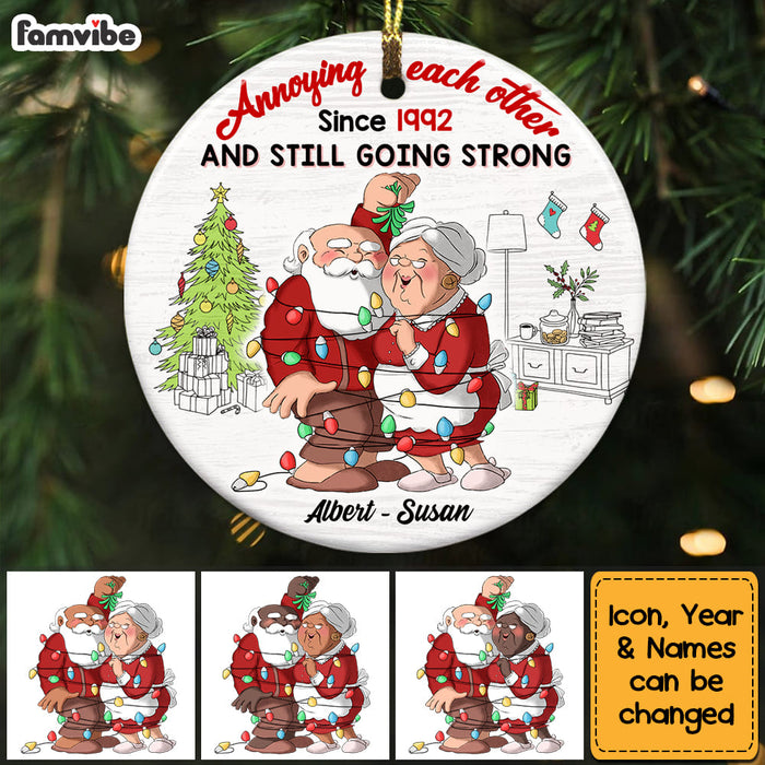 Personalized Couple Annoying Each Other Since Circle Ornament NB215 32O53 1