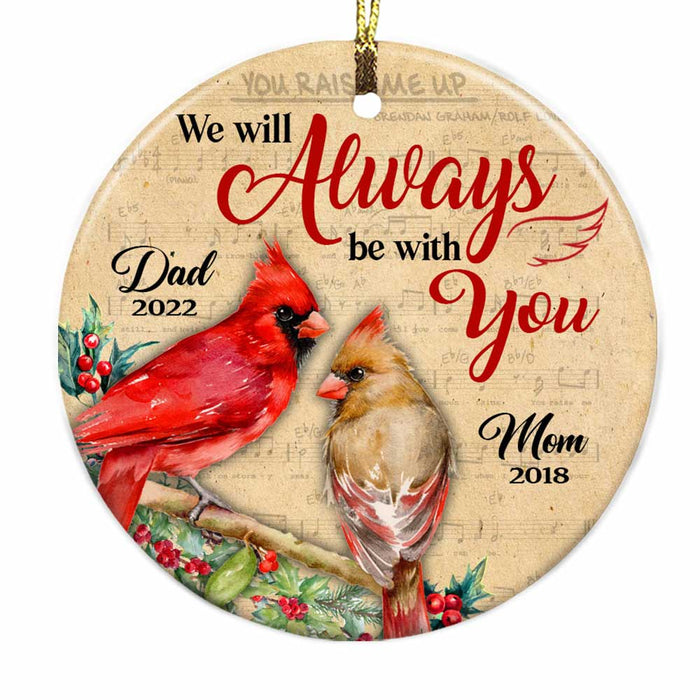 Personalized Cardinal Memorial Circle Ornament NB212 36O28 1
