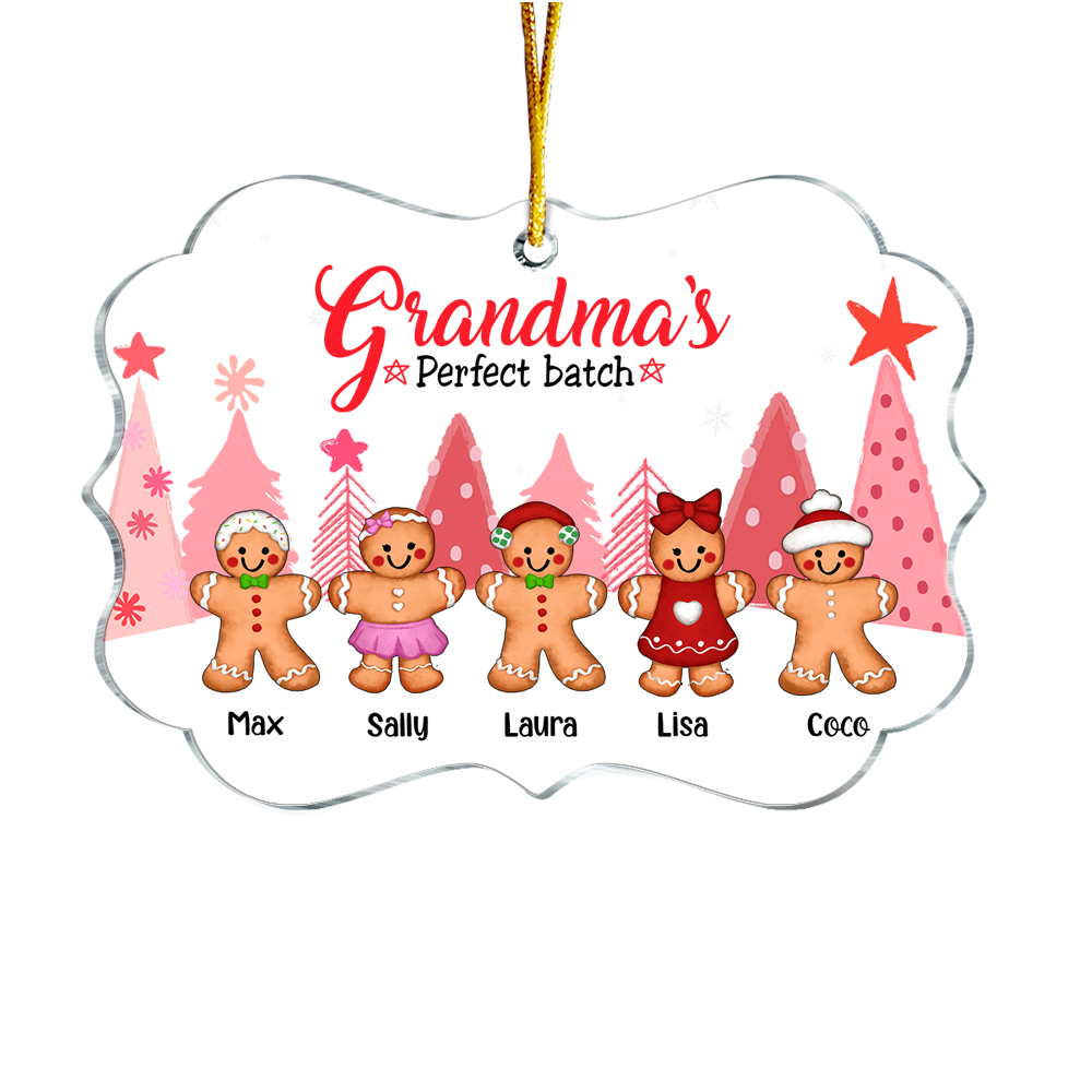 Personalized Grandma Gingerbread Cookie Crew Perfect Batch Benelux Ornament NB236 85O76 Primary Mockup